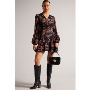 Ted Baker London Piara Mini Floral Dress Size 4-6 Women